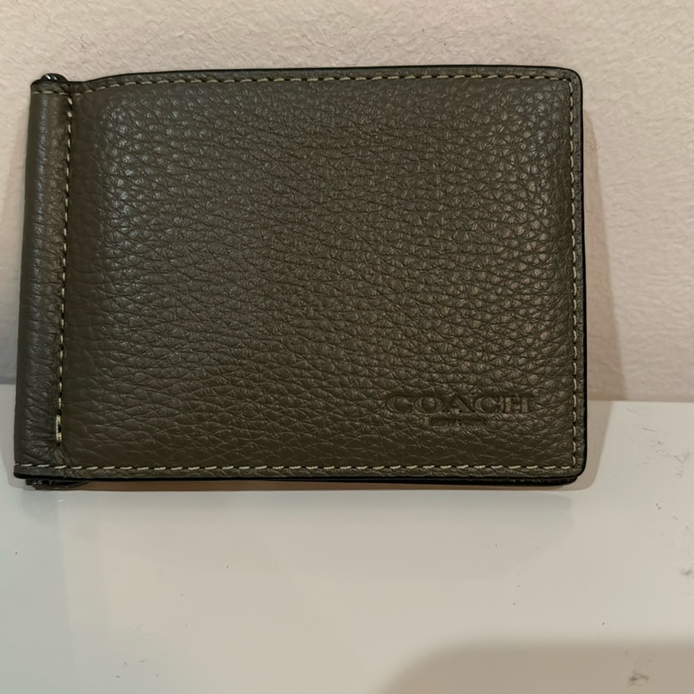 New Coach Slim Money Clip Billfold Wallet